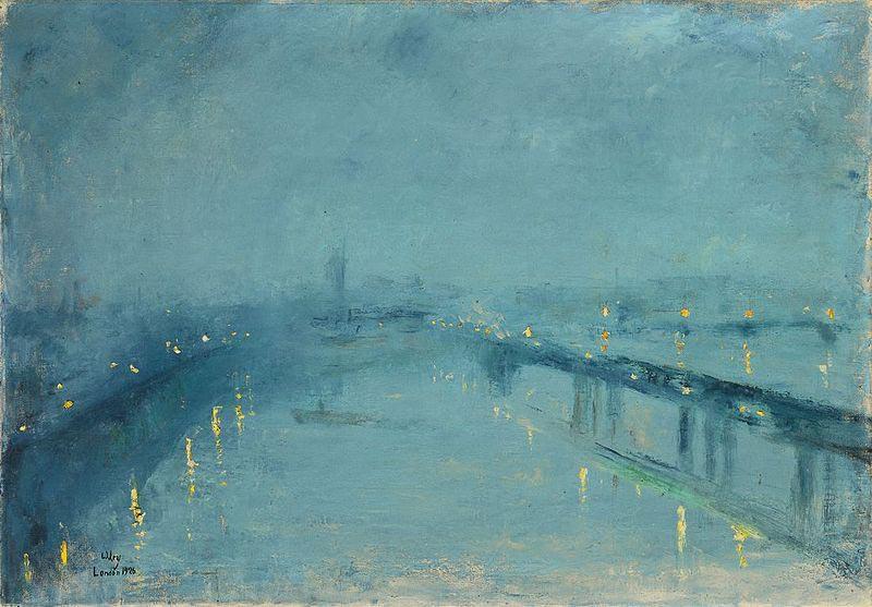 Lesser Ury London in the fog oil painting picture